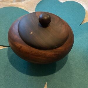 Wooden Lidded Bowl